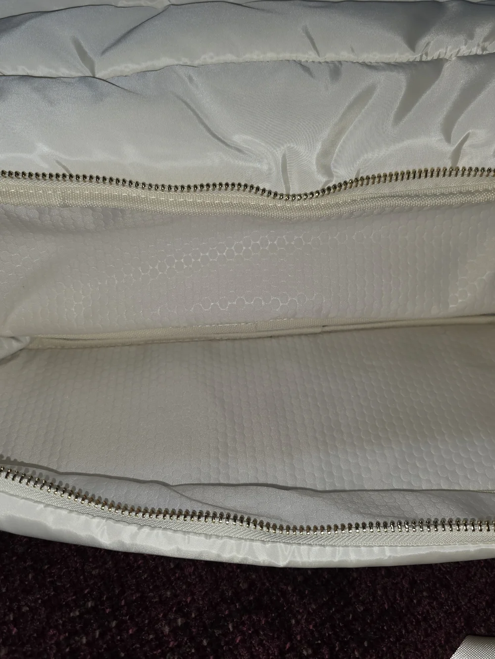 Cream iPack Puffy Tote Padded Laptop Pocket Fits Up To 15 Inches